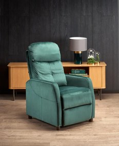 Fotoliu recliner Felipe 2 velvet verde H103 cm