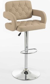 HR8403W Scaun Crem Piele Ecologica Premium Soft cu Bază Cromata