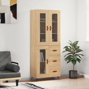 3198572 vidaXL Dulap înalt, stejar sonoma, 69,5x34x180 cm, lemn compozit
