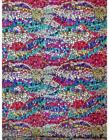 Draperie bumbac mozaic multicolor Tahiti Reus Golosina 280 cm