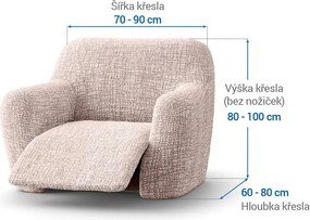 Gaico Huse cu două elastice GRAFITI NOU bej fotoliu de relaxare (l. 70 - 90 cm)