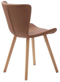 Scaune de dining maro 2 buc. din metal Teslin – Unique Furniture