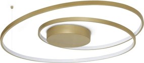 Lustra LED aplicata design circular OZ PL D080 ON-OFF OTTONE 3000K