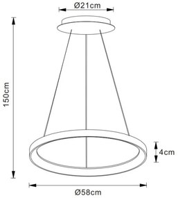 Lustră LED dimabilă pe cablu Lucide 46403/48/02 VIDAL LED/48W/230V