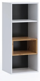 Dulap suspendat Oliver PION (Alb + Stejar artisan). 1051811