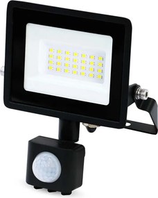 Nedis LLFLP16BLK - Proiector LED cu senzor de mișcare și senzor crepuscular, 20W, 230V, IP44