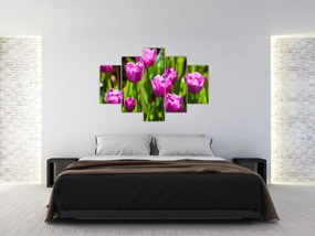 Tablou cu lale pe luncă (150x105 cm)