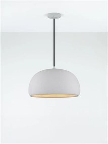 Lustra suspendata cu textura granulata Davo 50cm, gri piatra