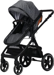 Carucior nou nascuti 3 in 1 NOVOKIDS™ X1000 series, Cu geanta bebe, Cadru Aluminiu, Amortizoare, Roti din cauciuc plin AVE, Landou, Scoica auto,
