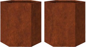 vidaXL jardiniere de grădină 46x40x45 cm oțel de intemperii