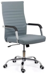 Scaun birou din piele ecologică și baza metalică OFF 319 gri