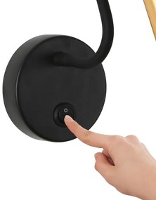 Lampă LED flexibilă de perete Brilagi MAYA LED/3W/230V 4000K negru/auriu