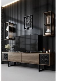 Mobila Living LINIA Negru/Nuc