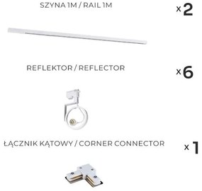 Zuma Line 3580 - Spot pe șină MASTER 6xGU10/15W/230V alb