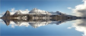 Tablou cu munți și reflectarea lor (120x50 cm)