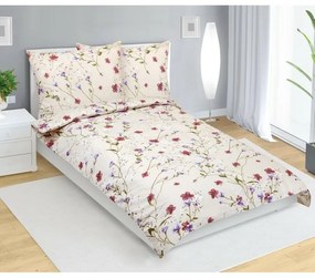 Bellatex Lenjerie de pat din bumbac Kvítí bejz,140 x 200 cm, 70 x 90 cm