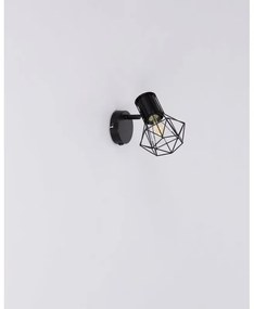 Aplica de perete design industrial PRISKA negru