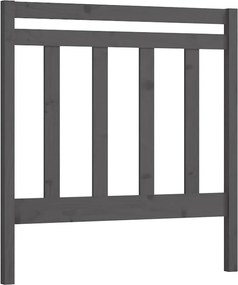 vidaXL Tăblie de pat, gri, 95x4x100 cm, lemn masiv de pin
