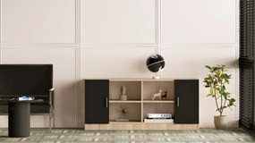 Dulap Vincent 6 (stejar + negru). 1072634