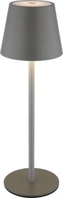 Globo 58488G-LED Lampă de masă VANNIE, reglabilă, cu control tactil, reîncărcabilă, pentru exterior, 3W/5V IP54 1800mAh gri