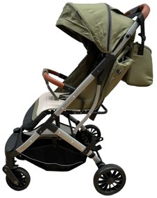 Carucior sport cu functie de pliere tip troller, sezut reglabil, husa pentru picioare si geanta 6-36 luni, Verde - CPC-62-verde
