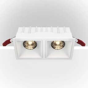 Spot LED incastrabil dimabil cu 2 surse de iluminat Alpha alb, 30W, 4000K