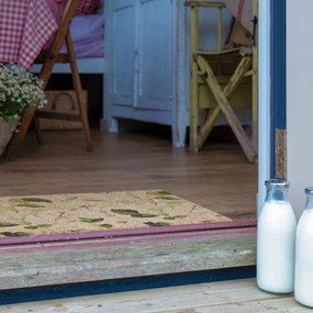 Covoraș de intrare din fibre de nucă de cocos 40x60 cm Watercolour Leaves – Artsy Doormats