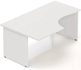 Masa ergonomica Visio 160 x 100 cm, stanga, alba
