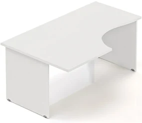 Masa ergonomica Visio 160 x 100 cm, stanga, alba
