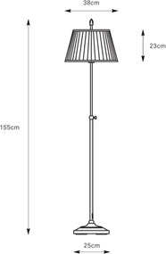 Markslöjd 108972 - Lampă de podea OXFORD 1xE14/40W/230V alb/alamă