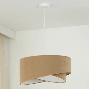 Lustră LED pe cablu Brilagi LYRA 1xE27/15W/230V maro/alb