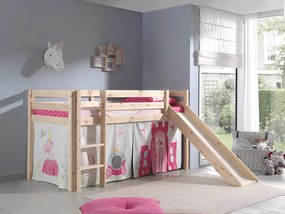 Perdea de joacă cu tema PRINCESS pentru pat semi-supraetajat pentru copii PINO, roz – Vipack