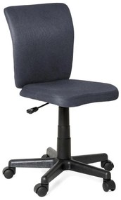 Scaun de birou rotativ pentru copii, fără brațe, gri