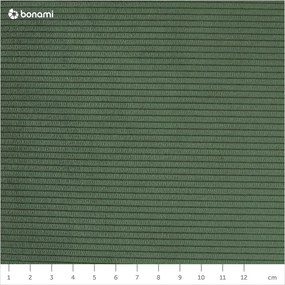 Colțar extensibil cu tapițerie reiată și șezlong pe partea stângă Micadoni Home Moghan, verde