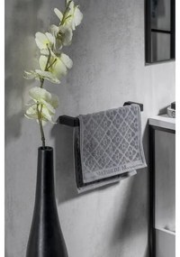 Suport de perete pentru prosoape Gedy PIRENEI 6,6x35 cm negru mat