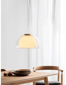 Nordlux - Pendul pe cablu JELLY 1xE27/40W/230V alb/transparent