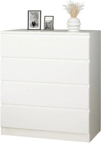 Comoda Gunes, alb, PAL melaminat, 80x46x92 cm