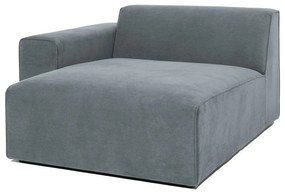 Modul pentru canapea gri cu tapițerie din catifea reiată (cu colț pe partea stângă ) Sting – Scandic