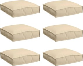 vidaXL Pernă 6 pcs Bej 40 x 40 x 8 cm Material Oxford