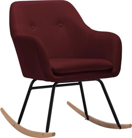 vidaXL Scaun balansoar, roșu vin, material textil
