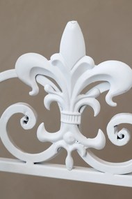 Etajera alba, din metal si lemn, cu 3 rafturi, aspect vintage, Bella