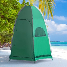 Outsunny Cort Dus Vestiar Intimitate Adăpost Portabil Exterior Camping Plajă Geantă Transport Verde | Aosom Romania