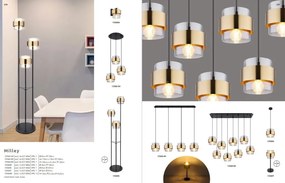 Pendul design modern MILLEY negru, auriu