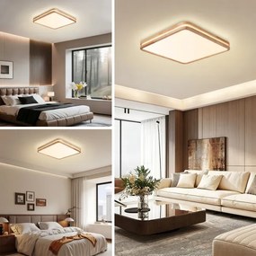 Brilagi - Plafonieră LED reglabilă MOLINA SQUARE LED/80W/230V stejar 60x60 cm + telecomandă