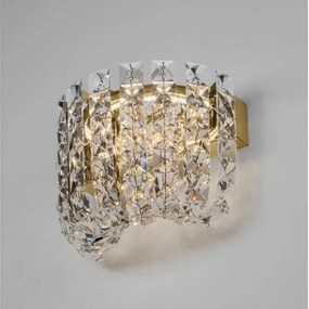 Aplica de perete LED auriu, cristale sticla CELYSIA
