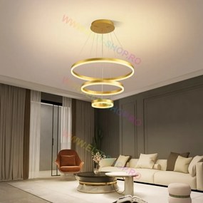 Lustra LED Cu Telecomanda, Elit's Esn1719-600-GD, 154W