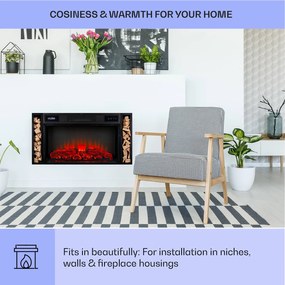 Klarstein Villarrica, șemineu electric, 1900 W, tehnologie LED, telecomandă