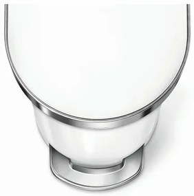 Simplehuman Coș de gunoi cu pedală Slim 45 l, alb