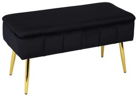 Bancheta cu spatiu depozitare Black Gold 80 cm x 42 cm
