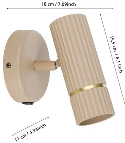 Aplică LED Eglo 901153 CAMINIA 1xGU10/5W/230V 3000K bej